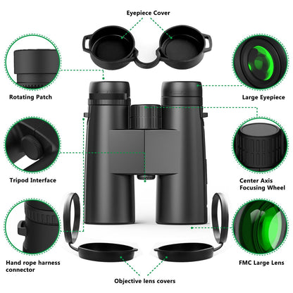 12x42 High Powered Binoculars for Outdoor Use
