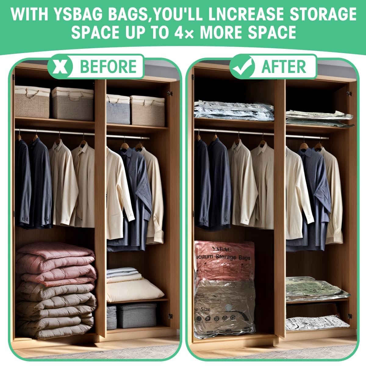 20 Pack Vacuum Seal Bags for Storage