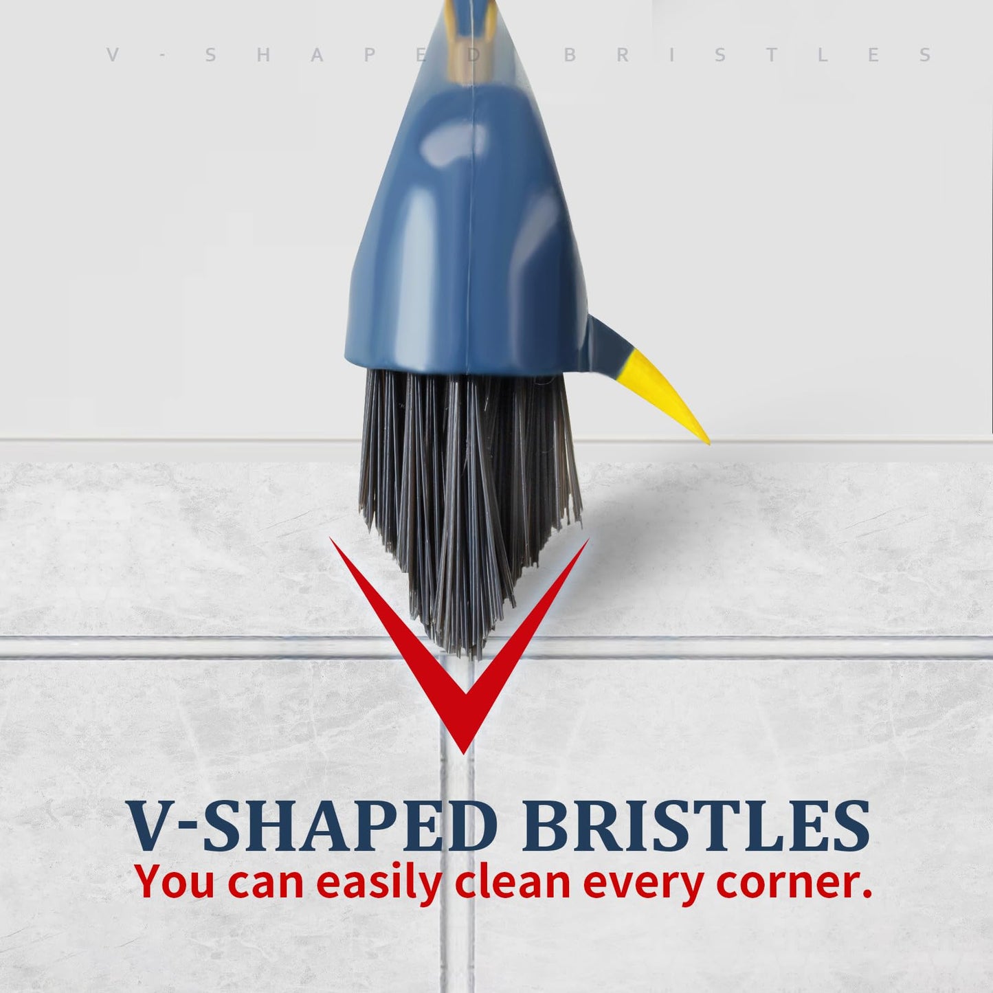 Grout Cleaning Brush with Long Handle and Scraper