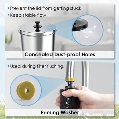 Waterdrop Gravity-Fed Water Filter System with Filters