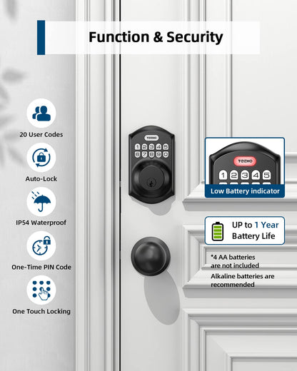 TEEHO Keyless Entry Door Lock with Keypad