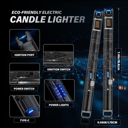 2 Pack Electric Plasma Arc Candle Lighters