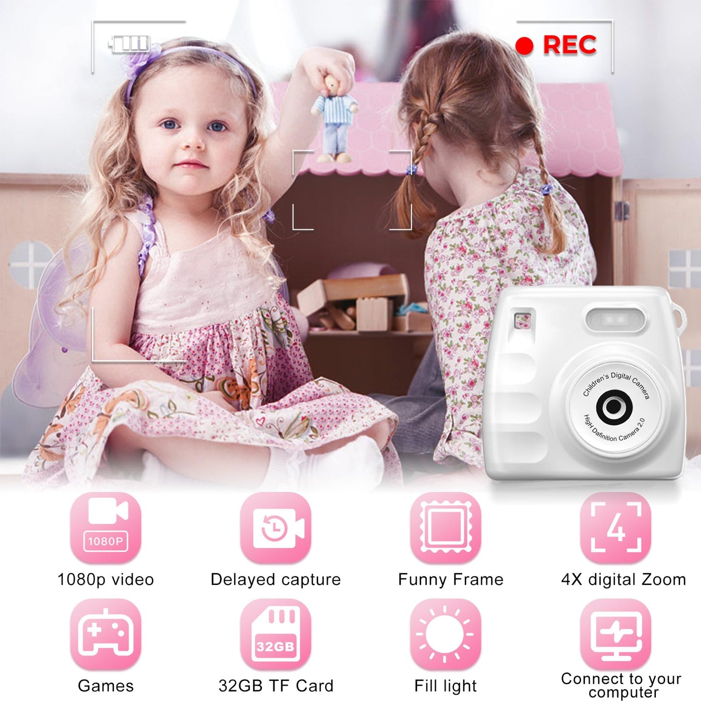 Kids Camera Toy With Video And Games