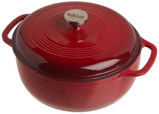 Lodge 6 Quart Enameled Cast Iron Dutch Oven