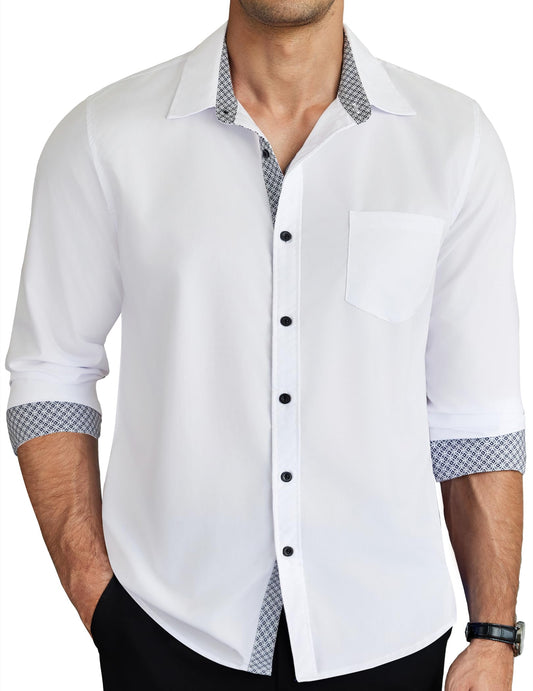 COOFANDY Men's Long Sleeve Dress Shirt