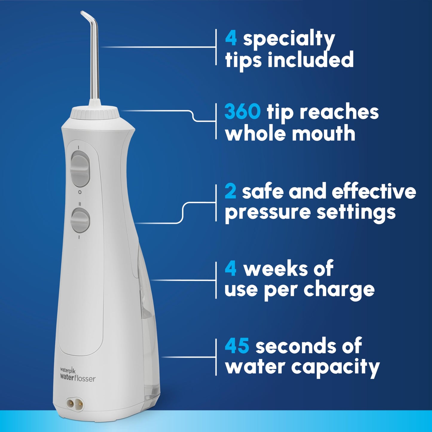 Waterpik Cordless Portable Water Flosser for Travel