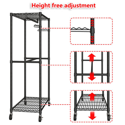 Wiracks Heavy Duty Double Hanging Clothes Rack