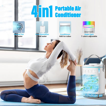 Portable Air Conditioner with 3 Speeds & Timer