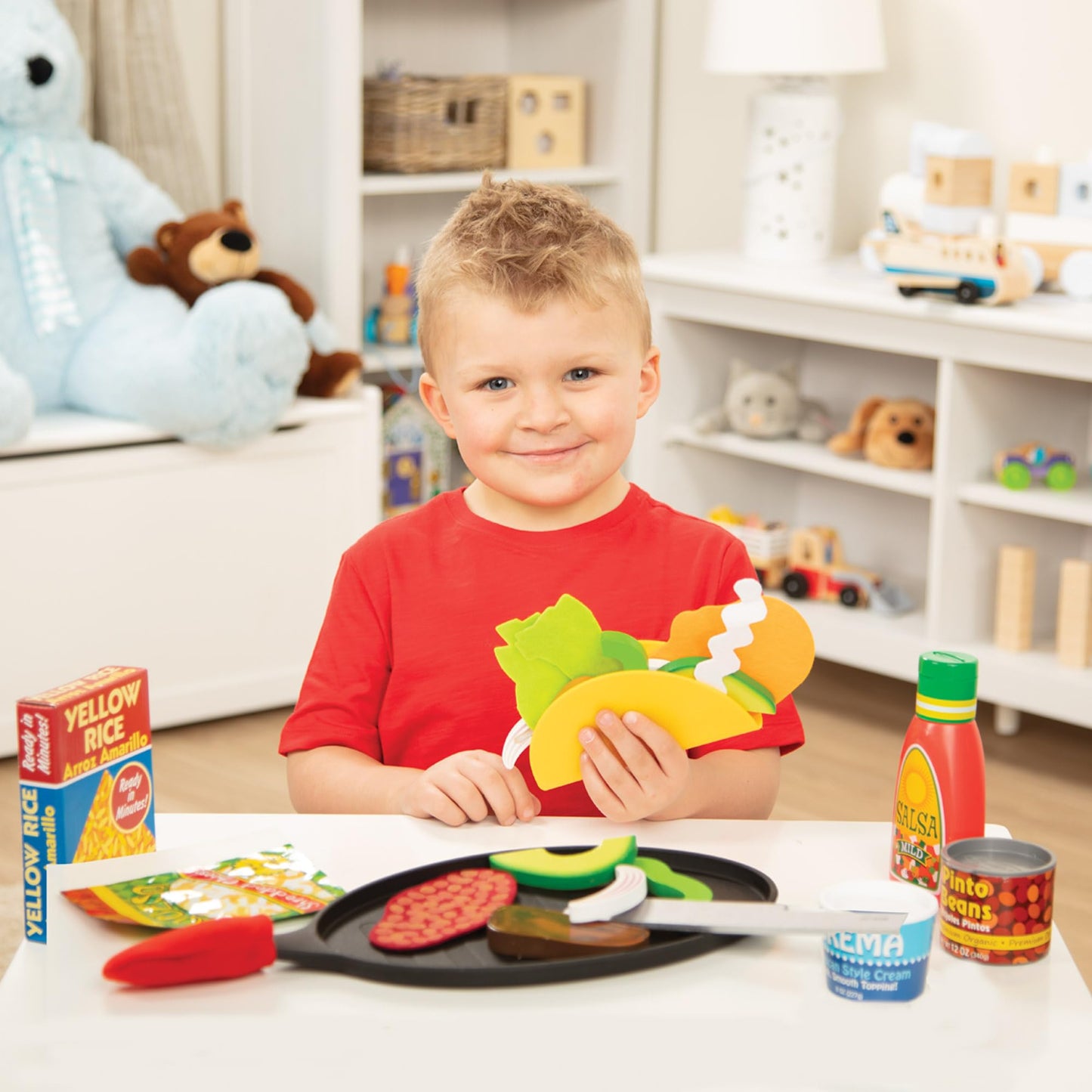 Melissa & Doug Wooden Taco & Tortilla Play Food