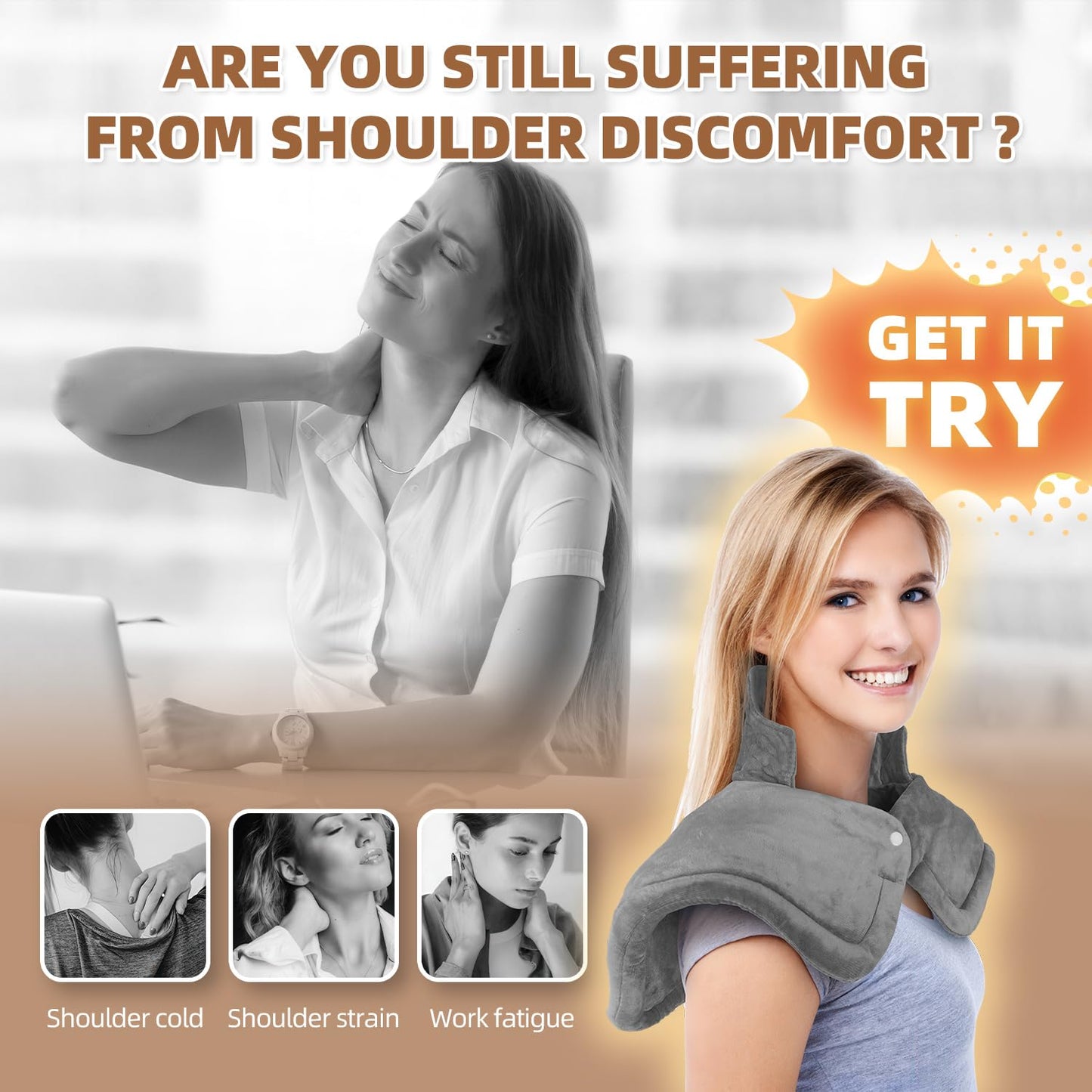 Weighted Electric Heating Pad for Neck Relief