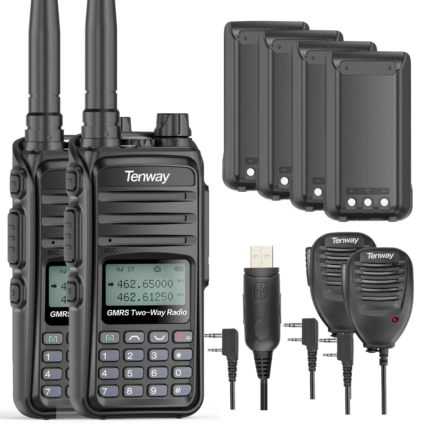 Tenway GMRS Long Range Handheld Radio with NOAA