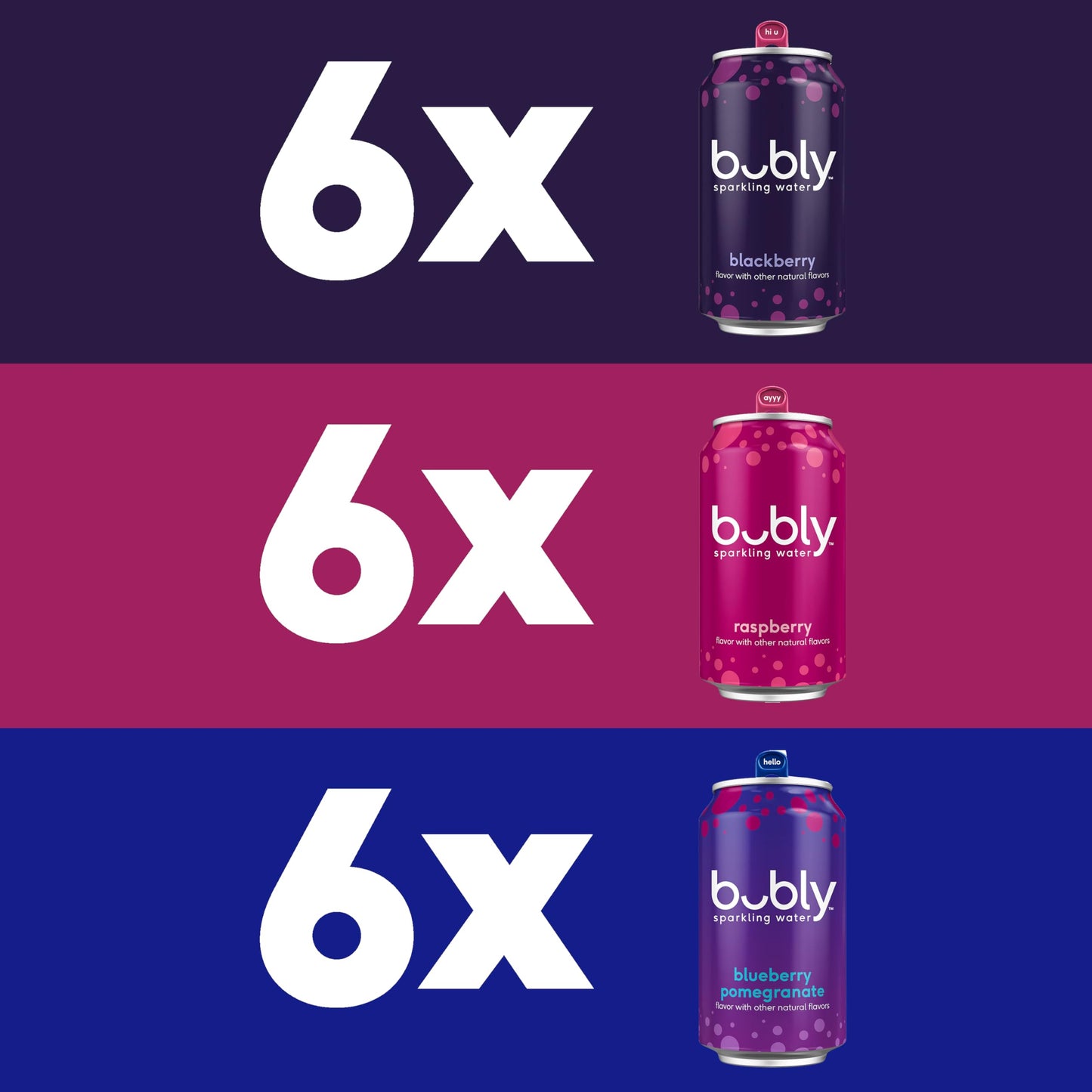 18 Pack Bubly Sparkling Water Triple Berry