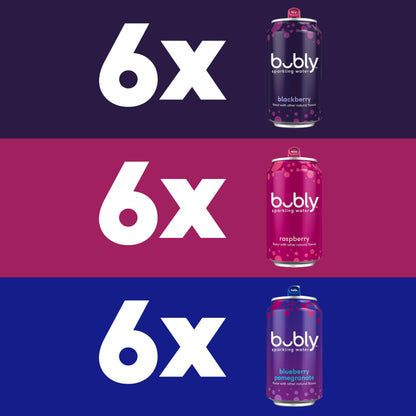 18 Pack Bubly Sparkling Water Triple Berry