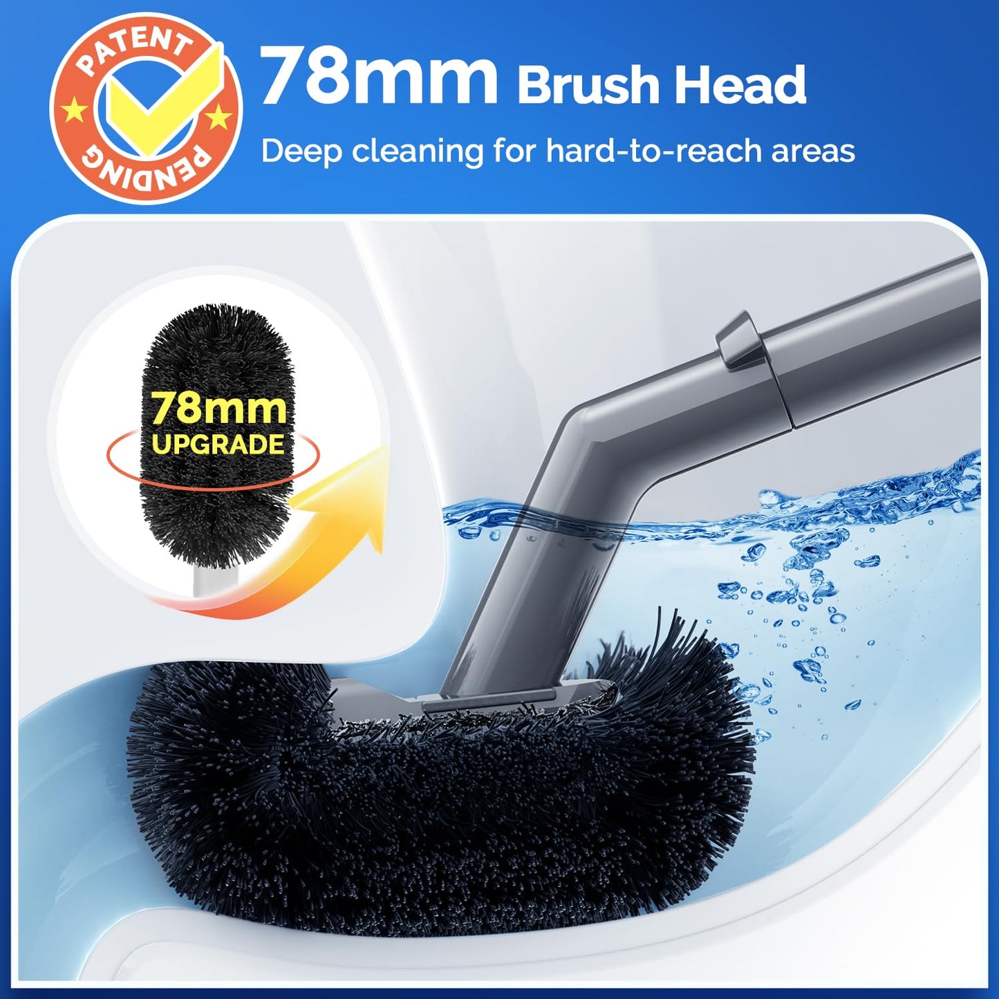 HAMITOR Toilet Plunger and Brush Set with Holder