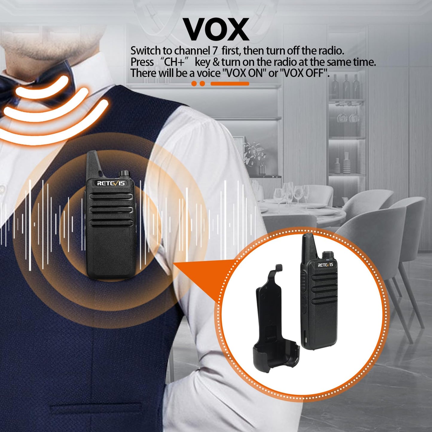4 Pack Retevis Two Way Walkie Talkies