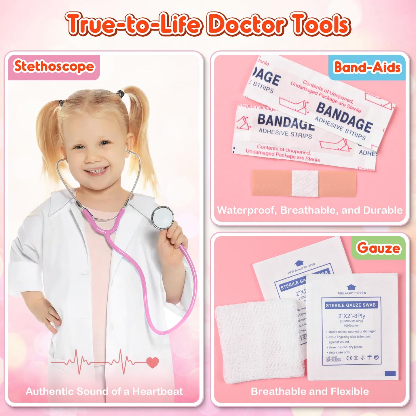 Doctor Play Set for Kids with Stethoscope