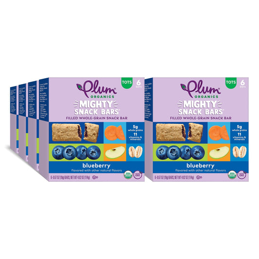 Plum Organics Blueberry Snack Bars - Pack of 48