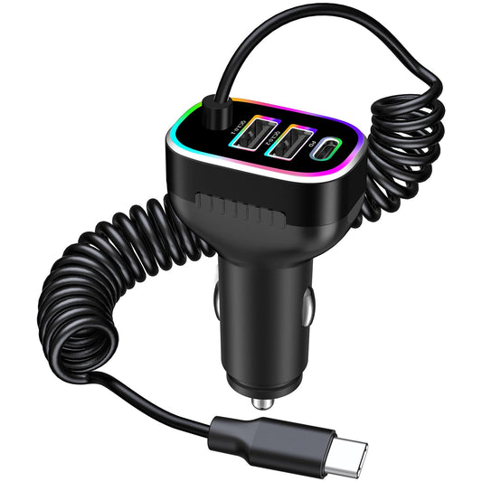 140W USB-C Car Charger with 4 Ports