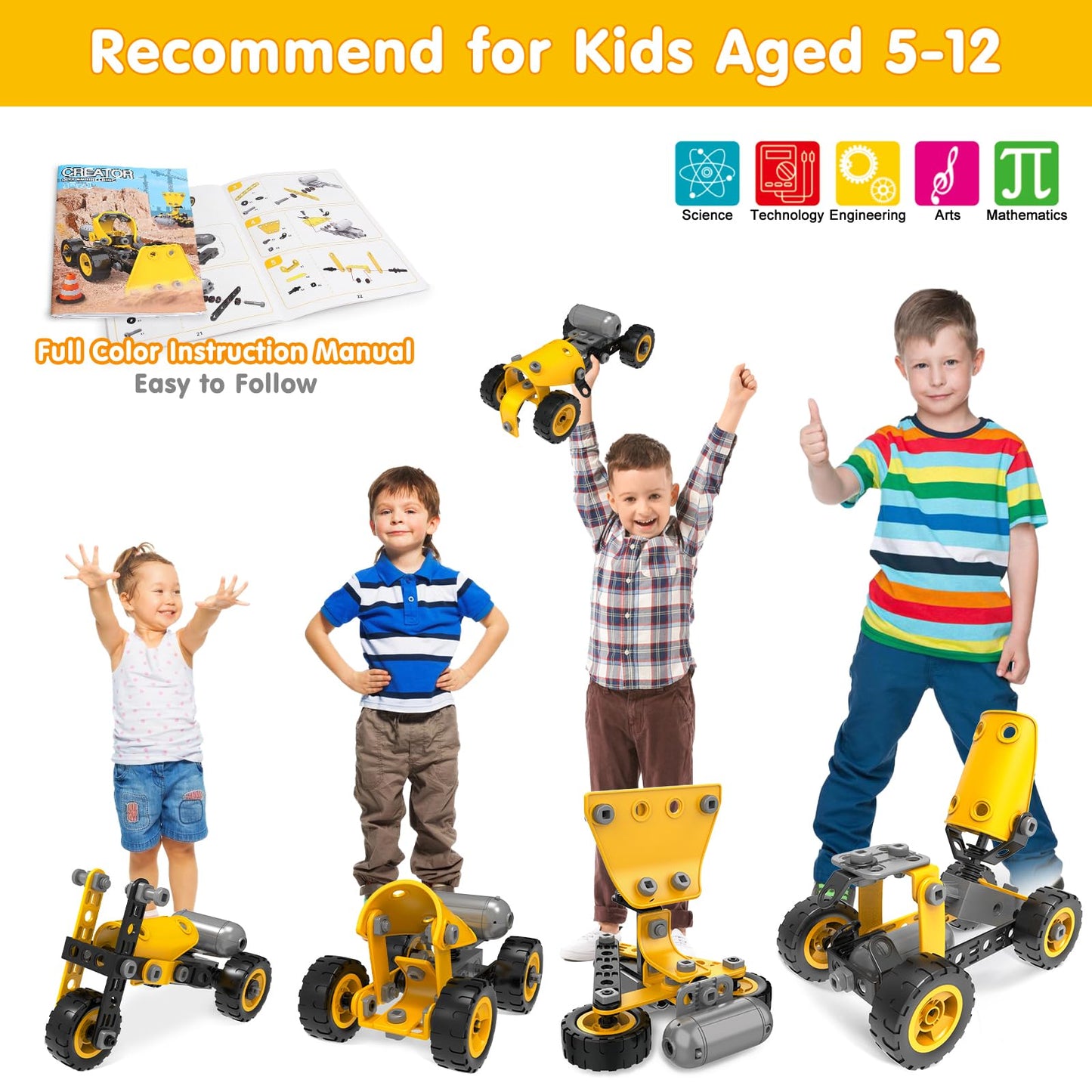 10-in-1 STEM Building Block Kit for Kids