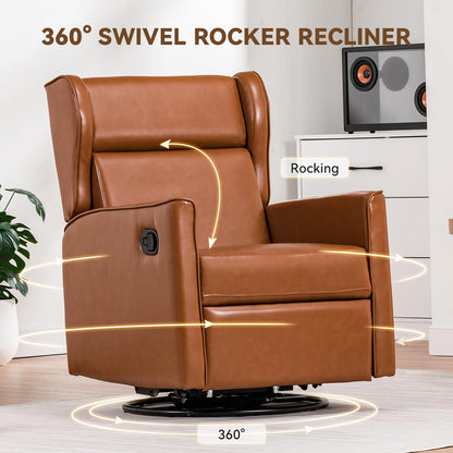 COMHOMA Rocking Recliner Swivel Chair for Nursery