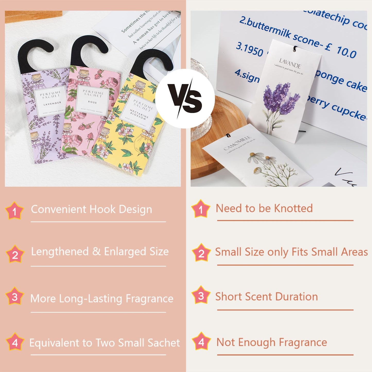 Lavender Hanging Closet Deodorizer Sachets - 12 Pack