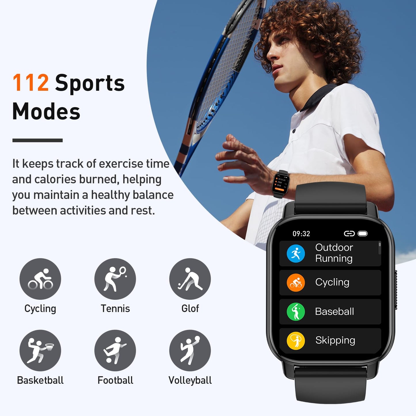 Smart Watch with Heart Rate & Sleep Monitor