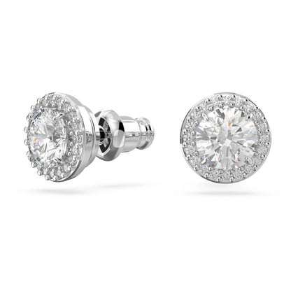 Swarovski Constella Pierced Stud Earrings, White Crystals on a Rhodium Finish Setting, Part of the Constella Collection