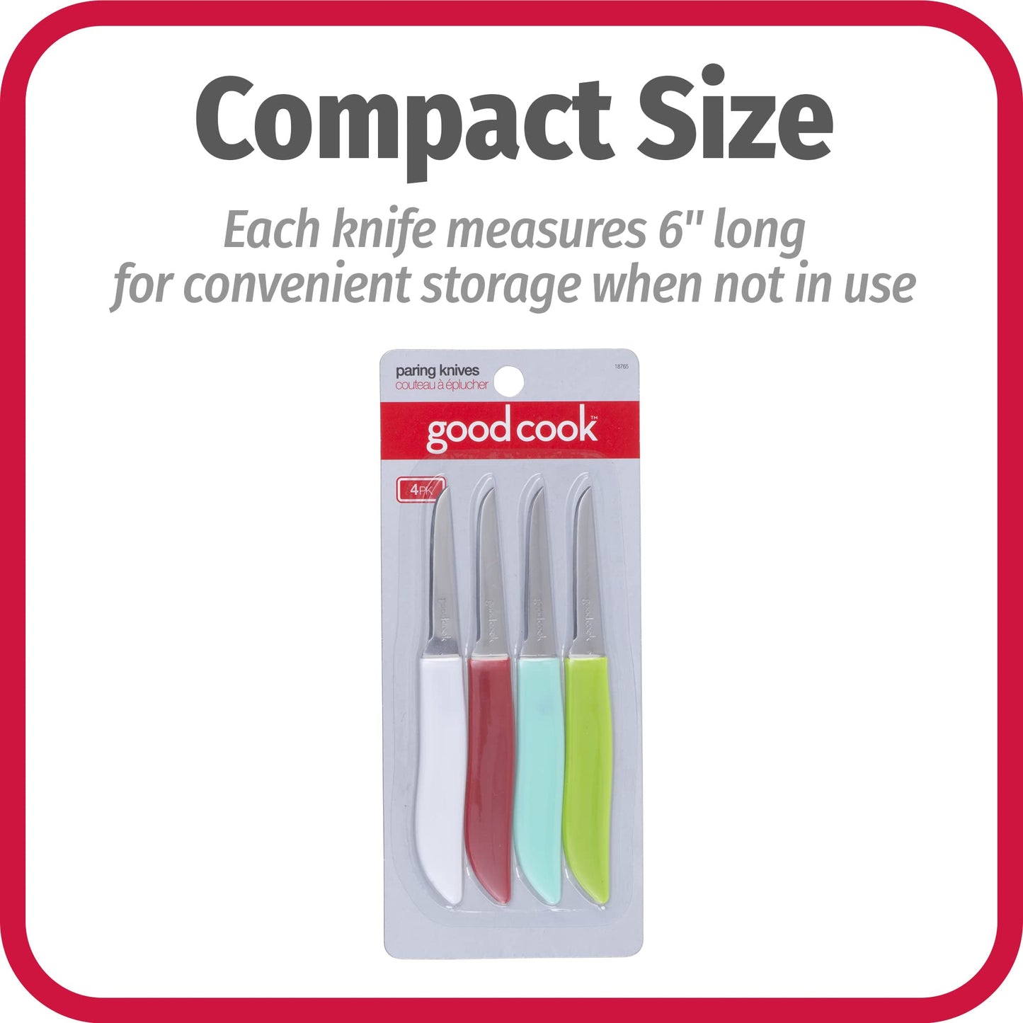 4-Pack GoodCook Paring Knife Set for Kitchen