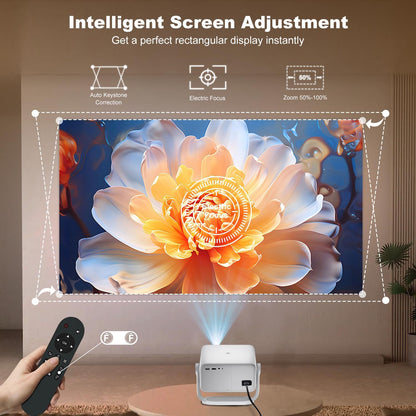 4K Smart Projector with WiFi and Bluetooth