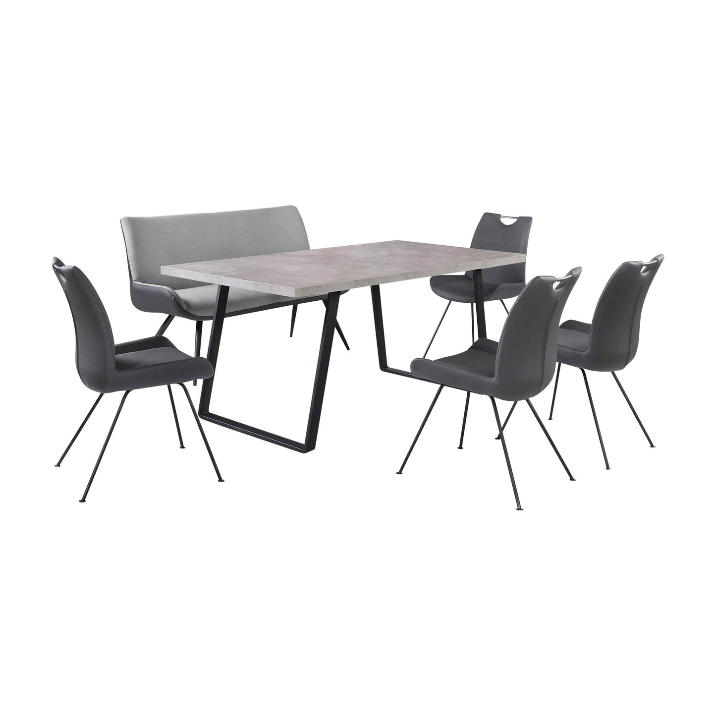 Armen Living 6-Piece Grey Dining Set