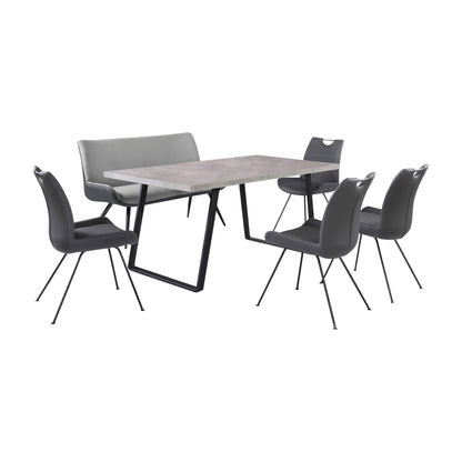 Armen Living 6-Piece Grey Dining Set