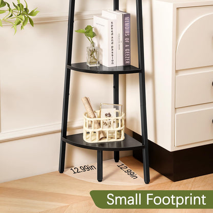5-Tier Corner Shelf Stand with LED Lights