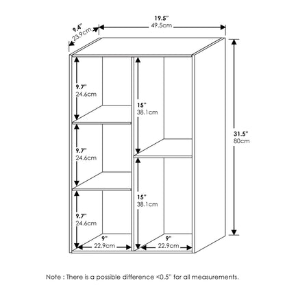 Furinno 5-Cube Bookcase Storage in White
