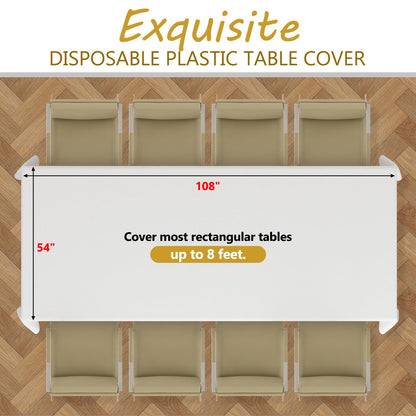 XSEINO 8 Pack Disposable Tablecloths for Events