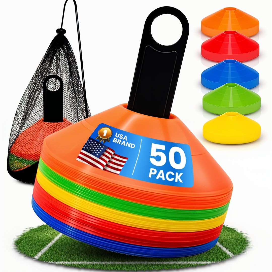 50 Pack Mini Sports Training Cones