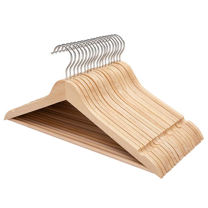 Wooden Hangers 20-Pack with 360° Swivel Hooks