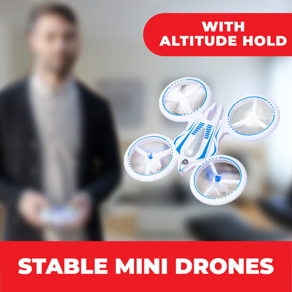 Force1 UFO 4000 Mini Drone for Kids - LED Remote Control Drone, Small RC Quadcopter for Beginners, 2.4GHz Remote Control, 360 Flips, 2 Speed UFO Drone, 2 RC Drone Toy Batteries, Flying Drones for Kids