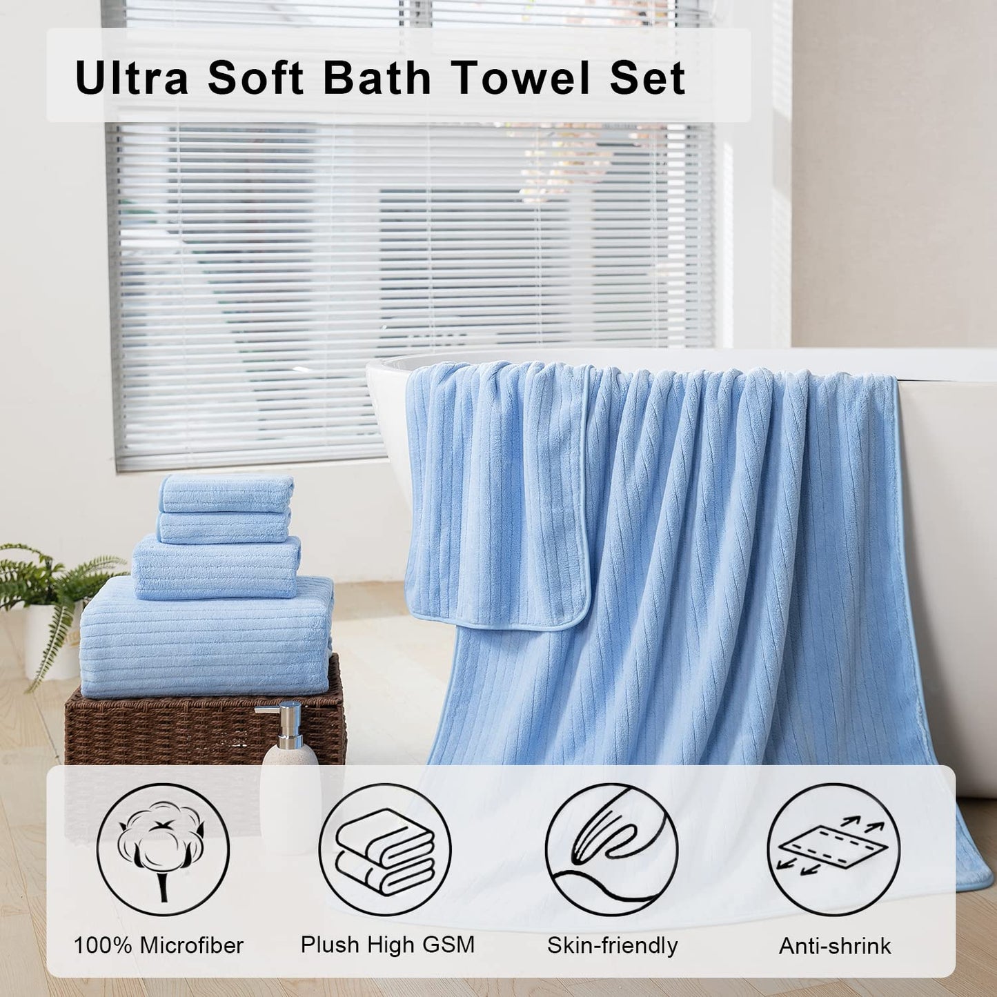 Oliven 8-Piece Oversized Bath Towel Set