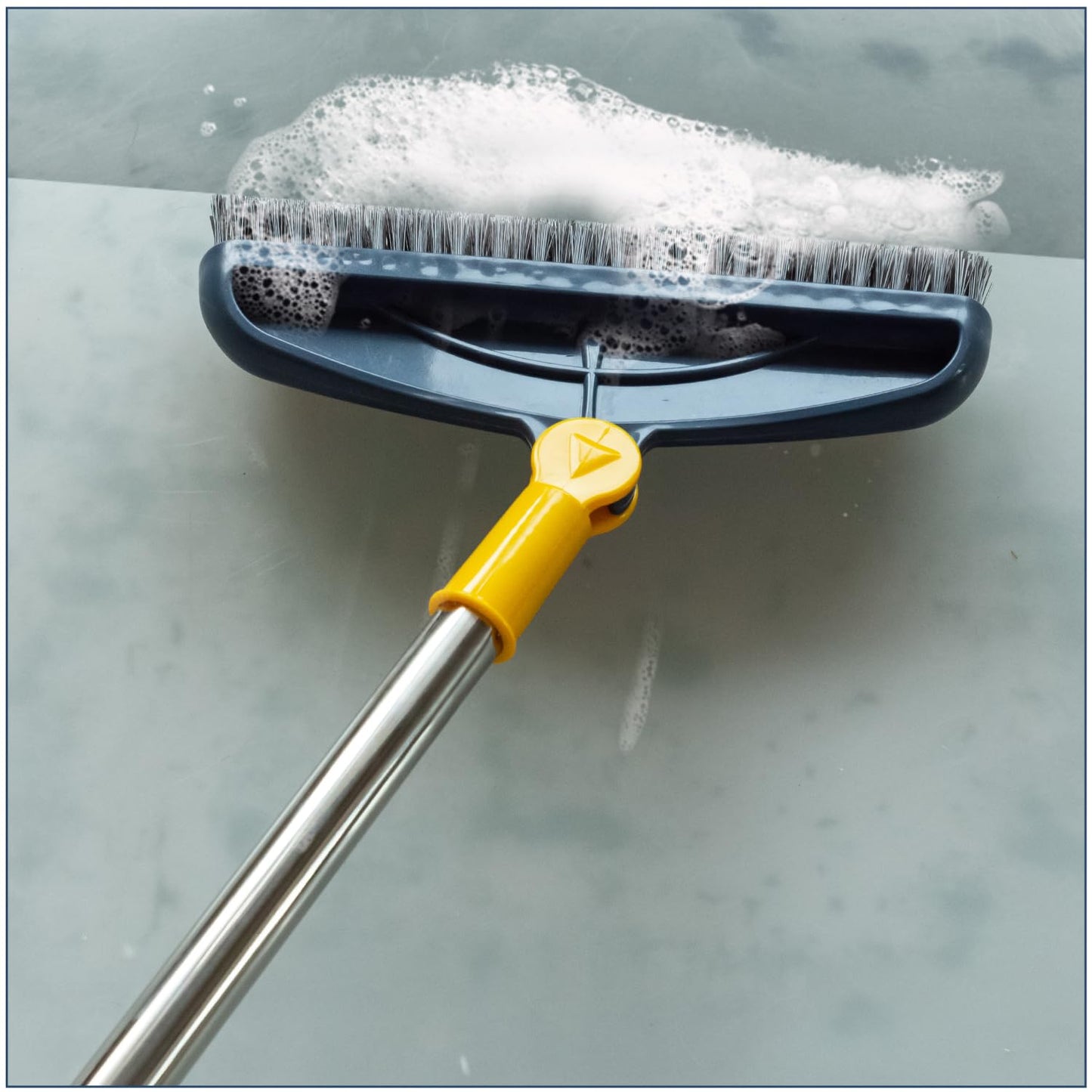 Grout Cleaning Brush with Long Handle and Scraper