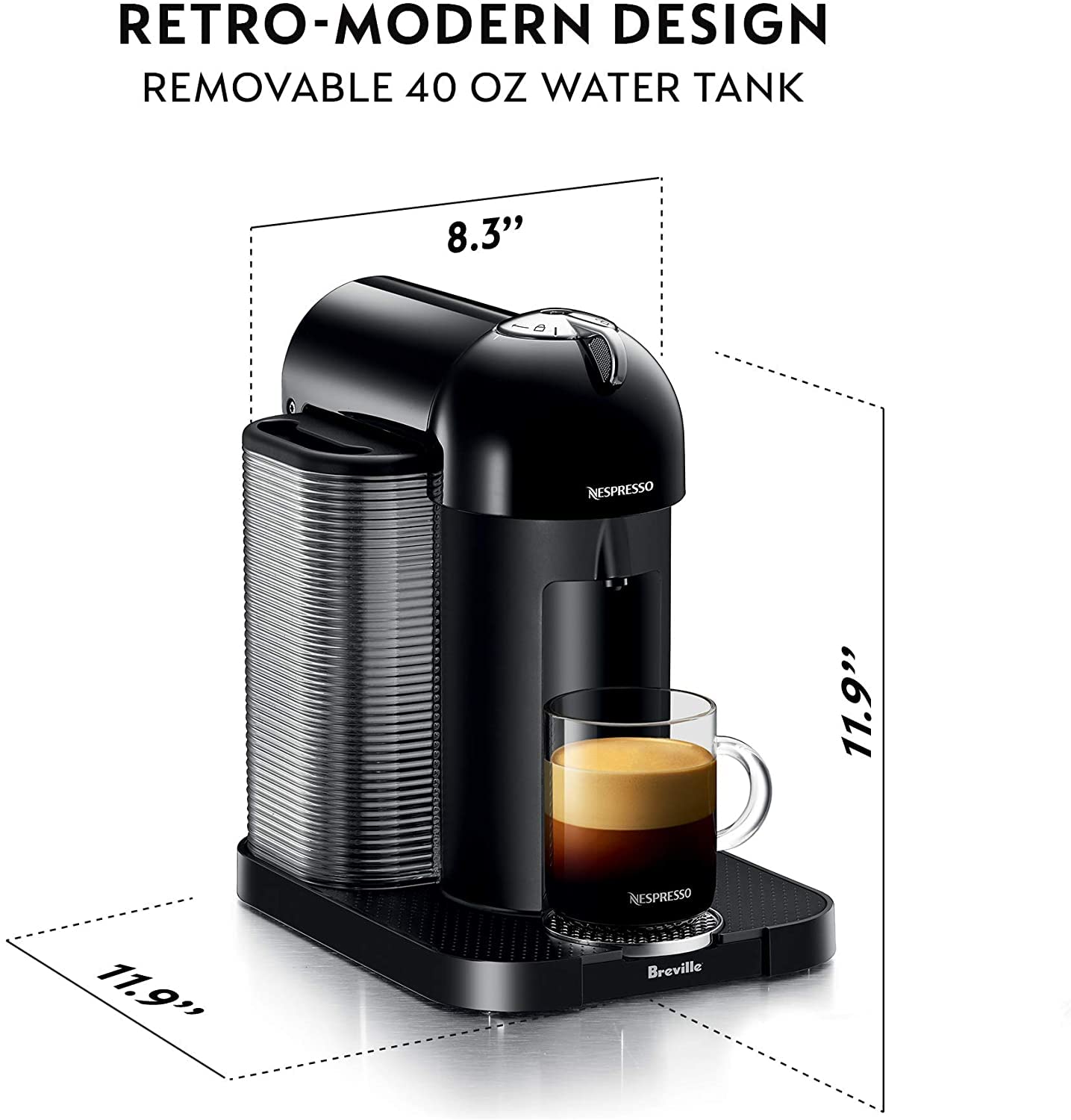 Nespresso Vertuo Coffee and Espresso Maker, Black