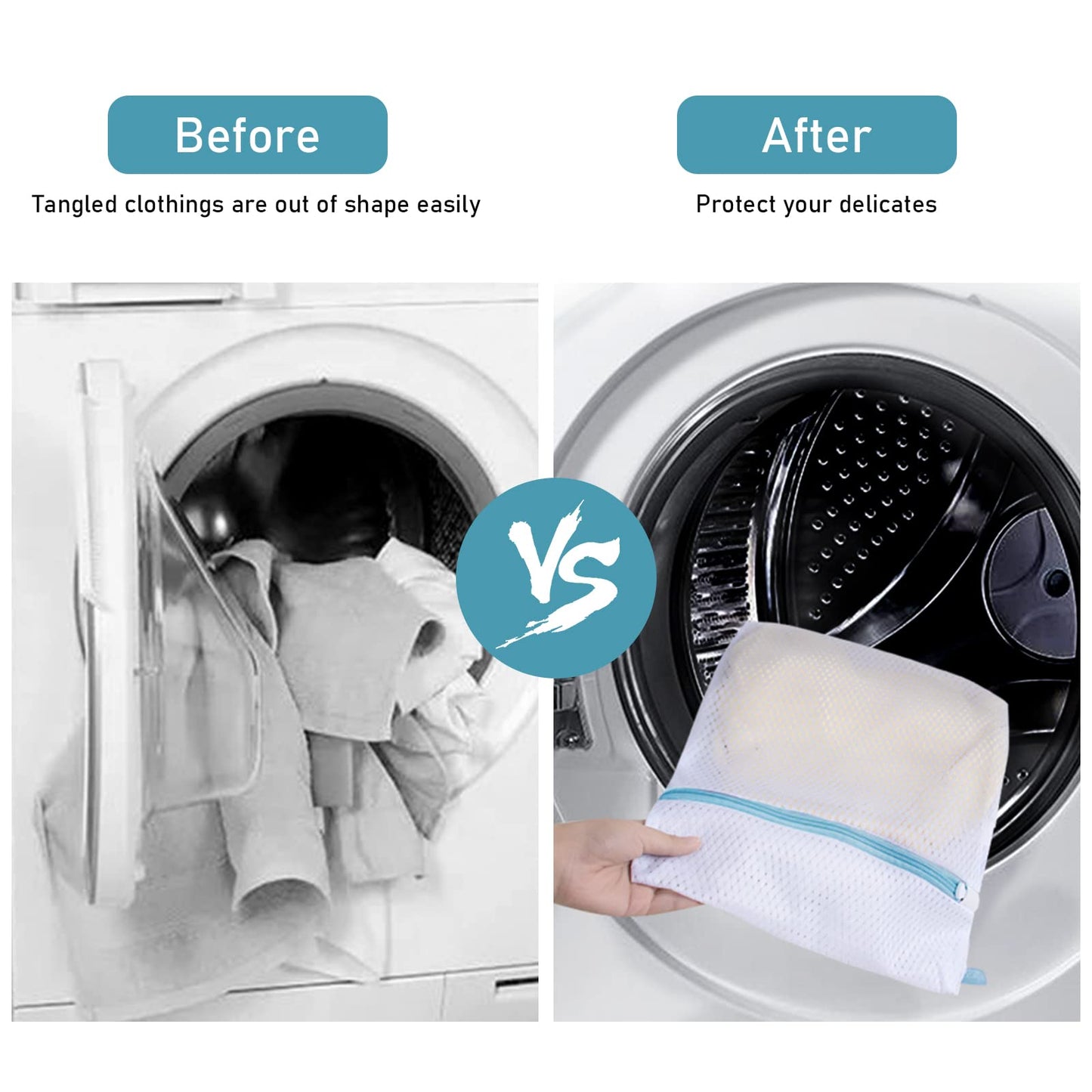 3 Pack Laundry Bags with Zipper for Delicates