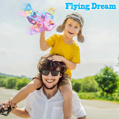 Magnetic Tiles Building Set for Kids 3-8 Years