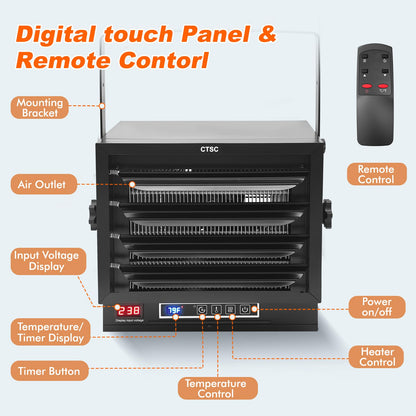 CTSC 7500W Electric Garage Heater with Remote Control