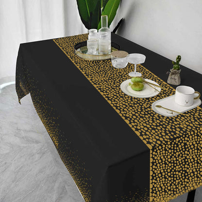 Gold Wave Point Disposable Table Covers - 4 Pack