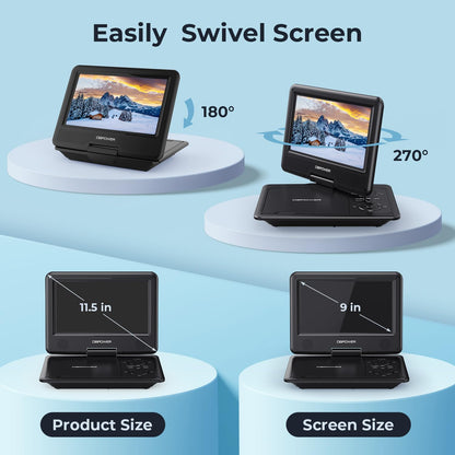 11.5" Portable DVD Player with 5-Hour Battery