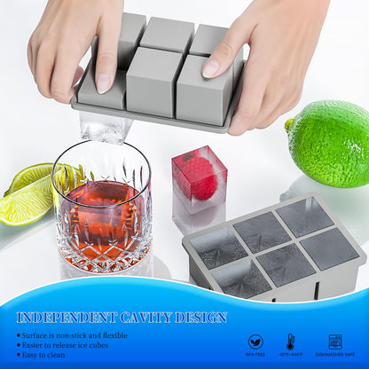 2 Pack HANCELANT Large Ice Cube Trays