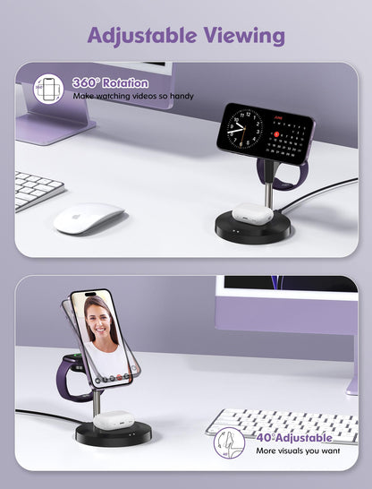 3 in 1 Wireless Charging Station for Apple Devices