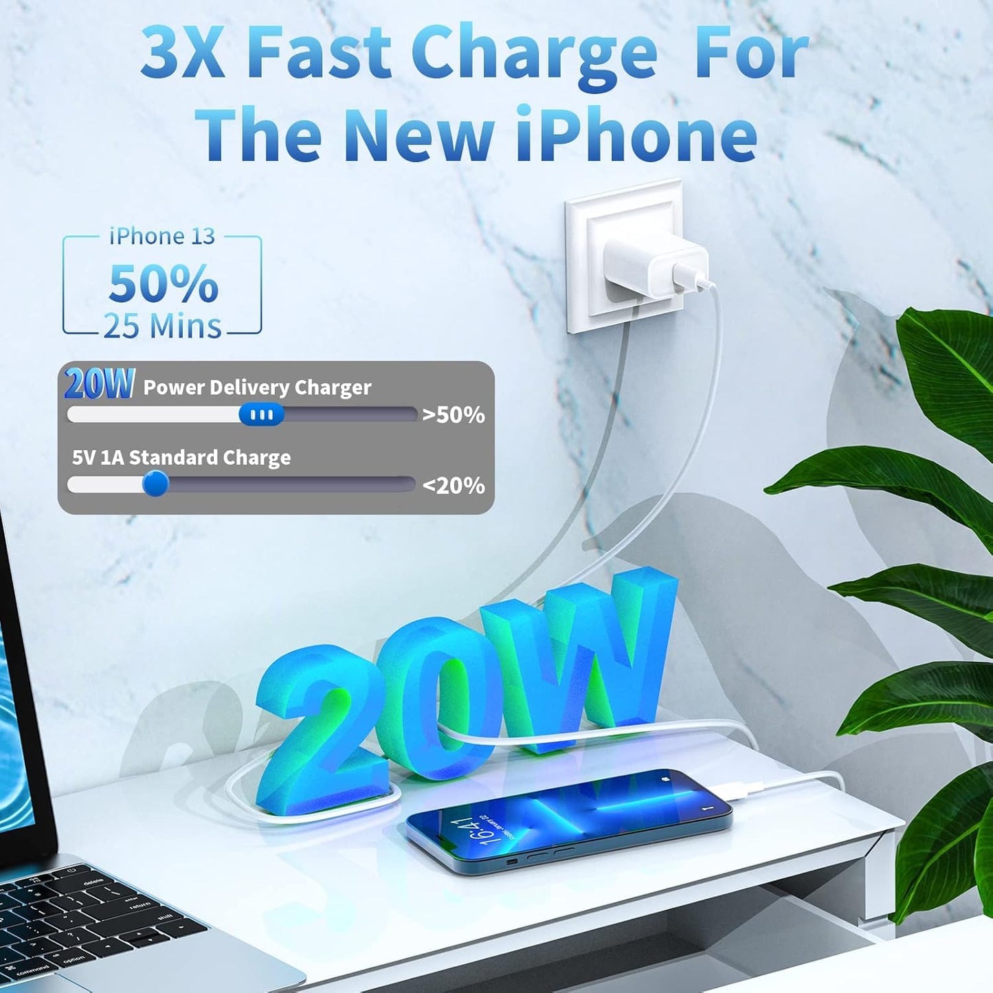 Redpark 20W USB-C iPhone Fast Charger 2-Pack