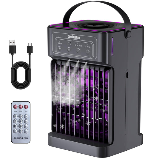 4-IN-1 Portable AC Unit with Timer & Lights