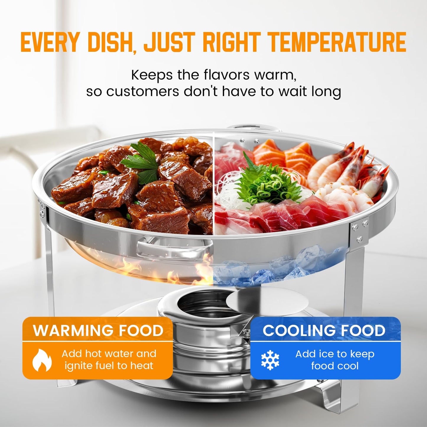 Aplancee 5QT Stainless Steel Chafing Dish Set